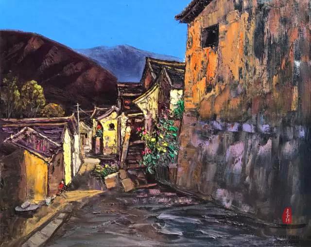 李庆林油画《古老的村庄》